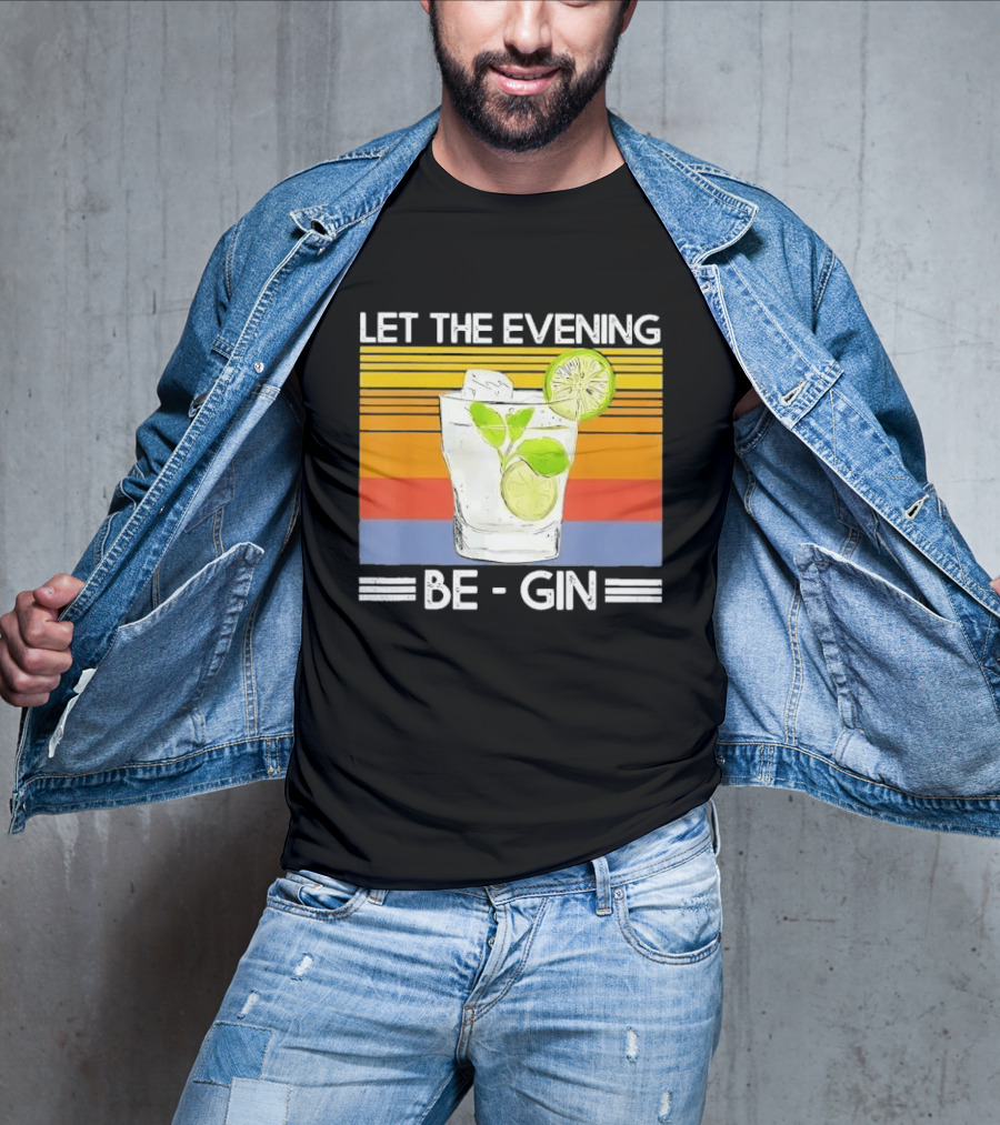 Let The Evening Be Gin Lime Mint Sunset T-Shirt