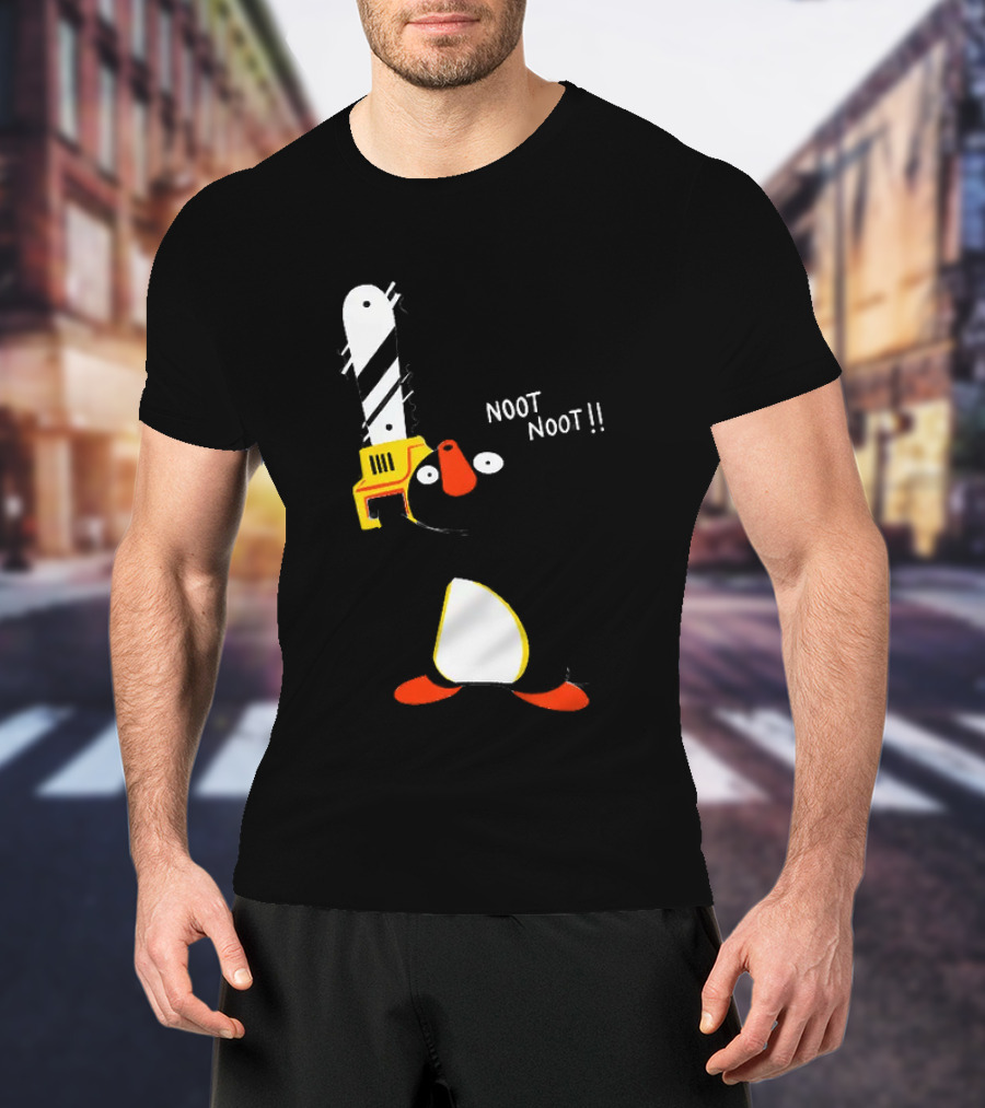 Pingu Chainsaw Noot Noot!! T-Shirt
