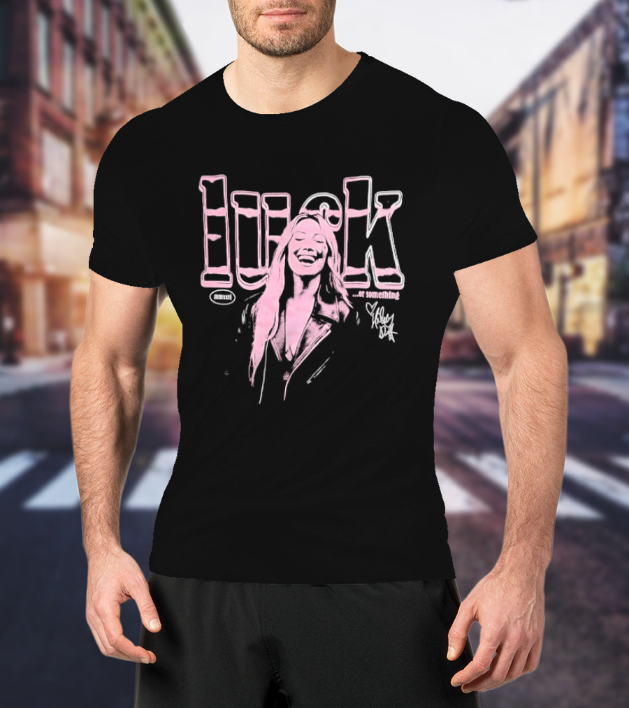 Luck Or Something Hilary Duff Laughing Woman Pink Tint Leather Jacket T-Shirt