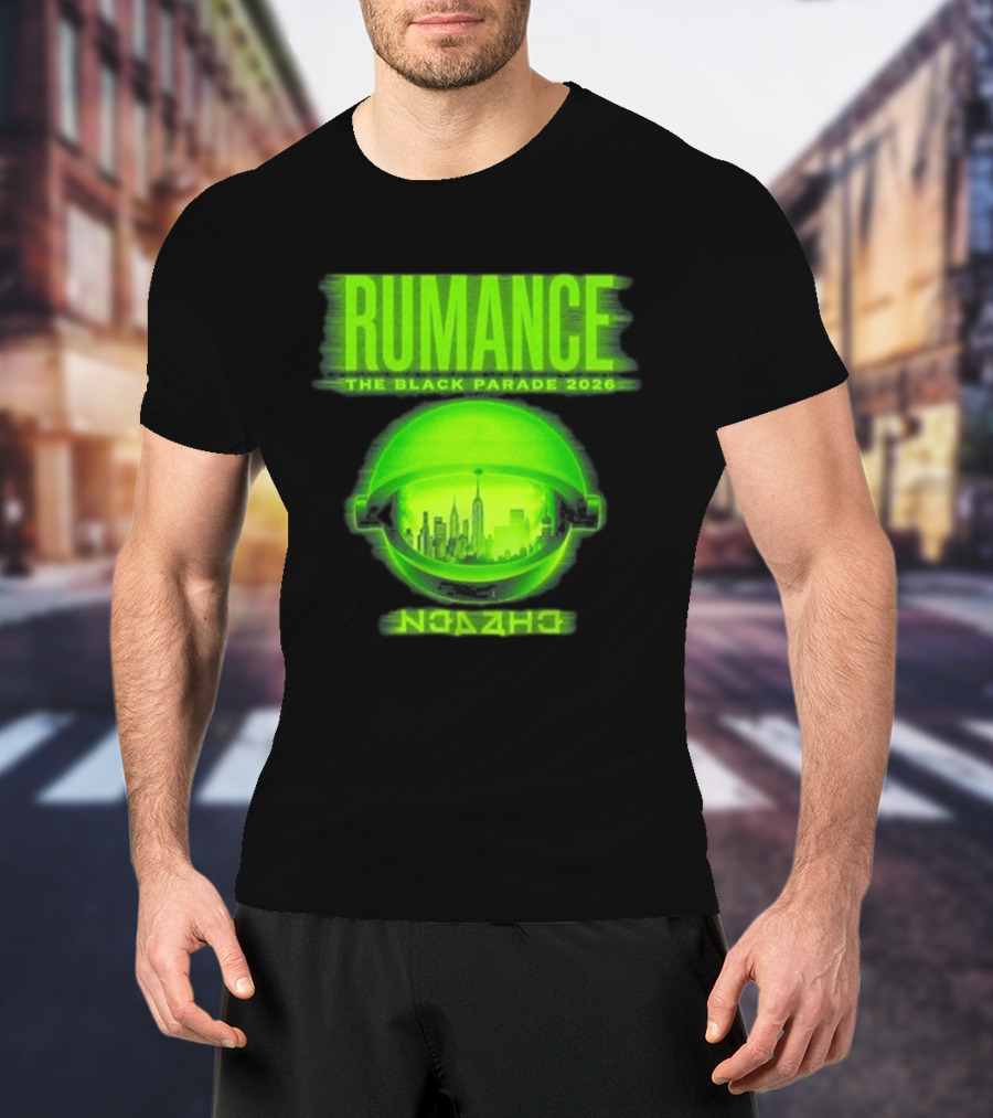 RUMANCE The Black Parade 2026 Neon Cityscape T-Shirt