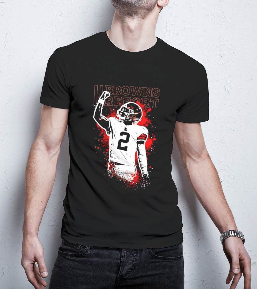 Shedeur Sanders Perfect Timing 2 Browns Report Cleveland Browns T-Shirt