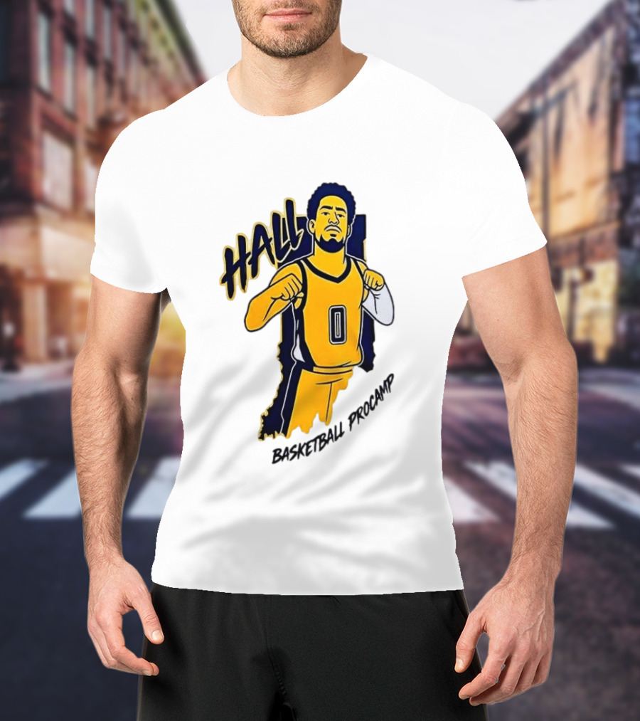 Indiana Pacers Haliburton Hall 0 Basketball Procamp T-Shirt
