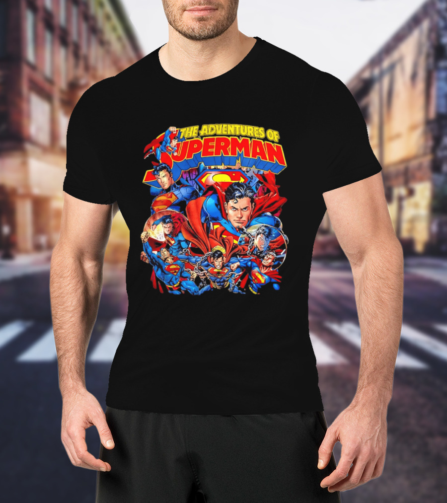 The Adventures Of Superman Iconic 2026 Comic Collage T-Shirt