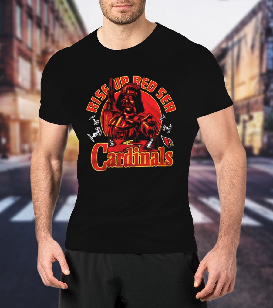 Rise Up Red Sea Darth Vader Cardinals T-Shirt