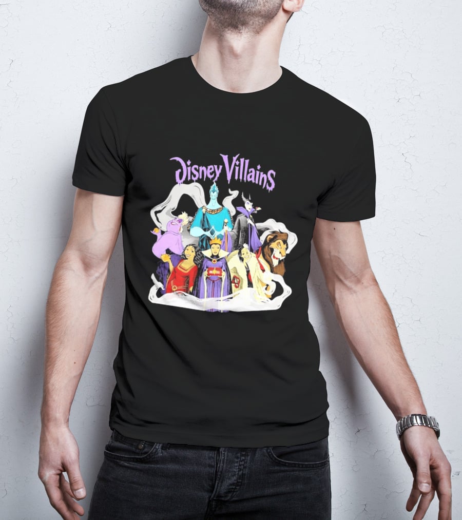 Disney Villains Halloween Squad Maleficent Hades Ursula Scar Evil Queen Cruella De Vil T-Shirt