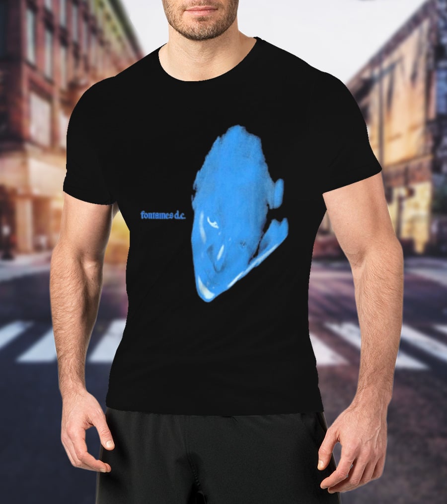Fontaines D.C. Dopamine Chamber Blue Cover Black T-Shirt