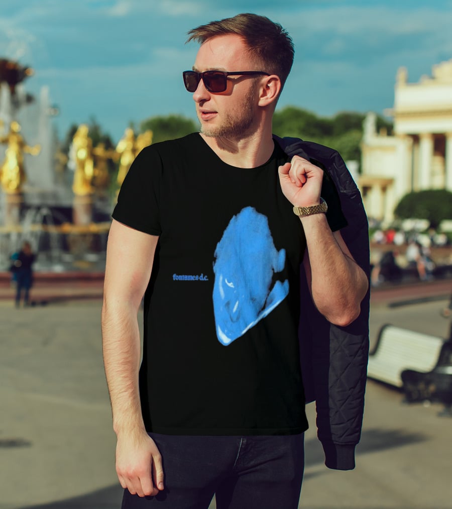 Fontaines D.C. Dopamine Chamber Blue Cover Black T-Shirt