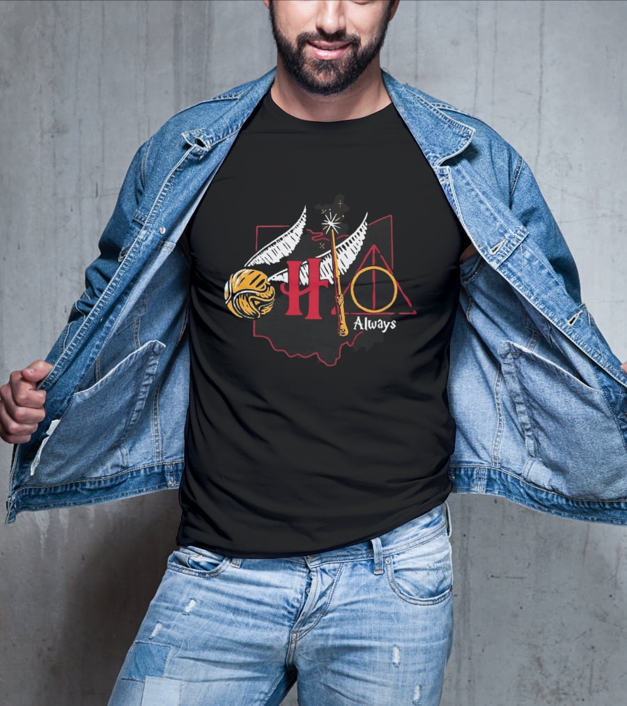 Harry Potter Hogwarts Hedwig Quidditch Golden Snitch Deathly Hallows Always T-Shirt