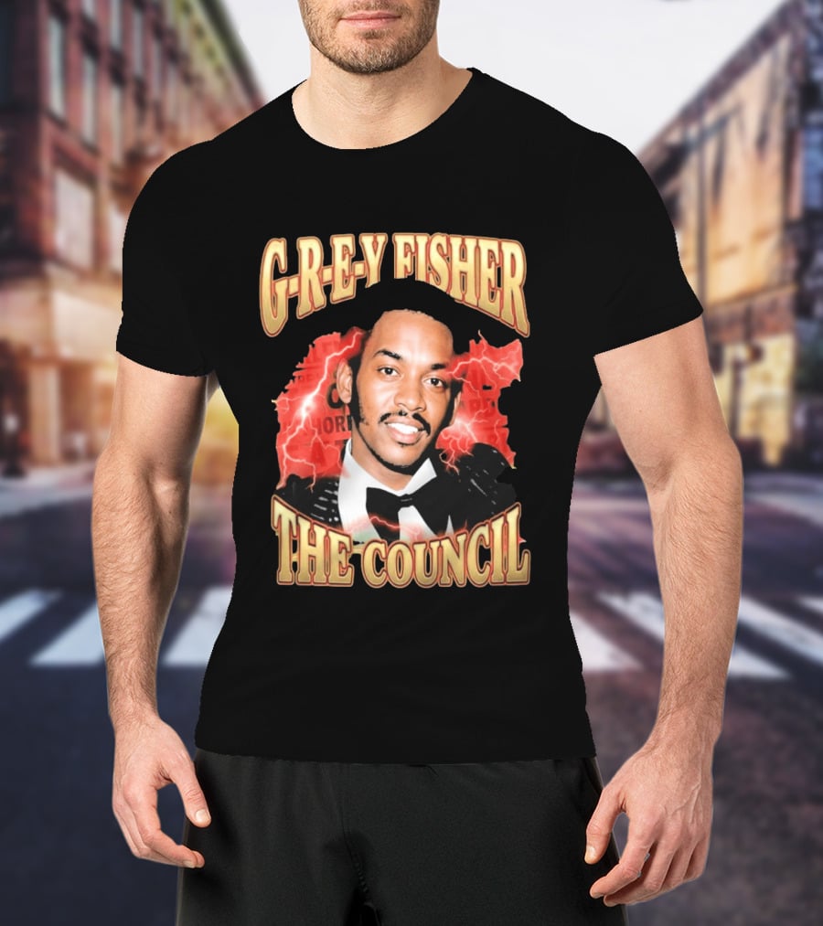 G REY Fisher The Council T-Shirt