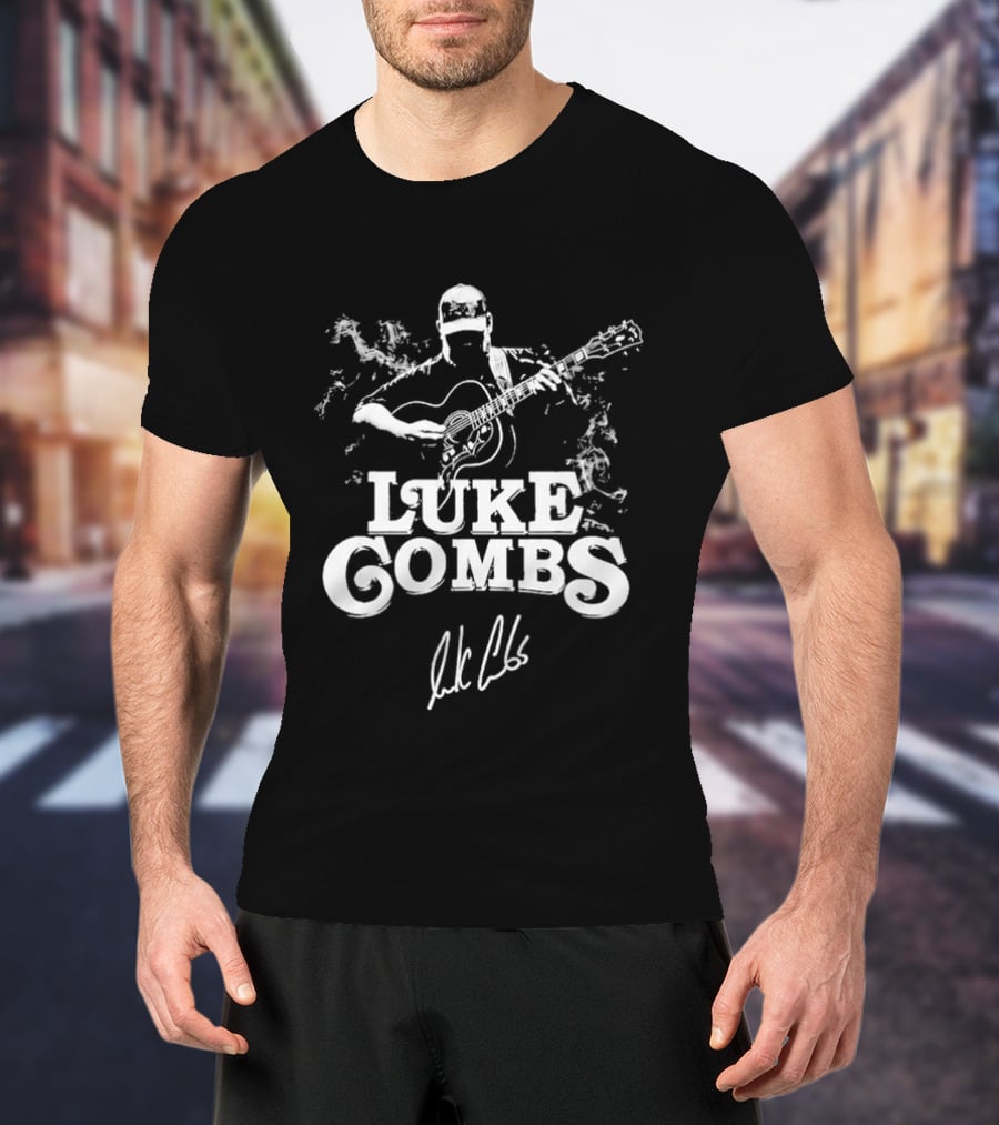 Luke Combs Acoustic Country Music Signature T-Shirt