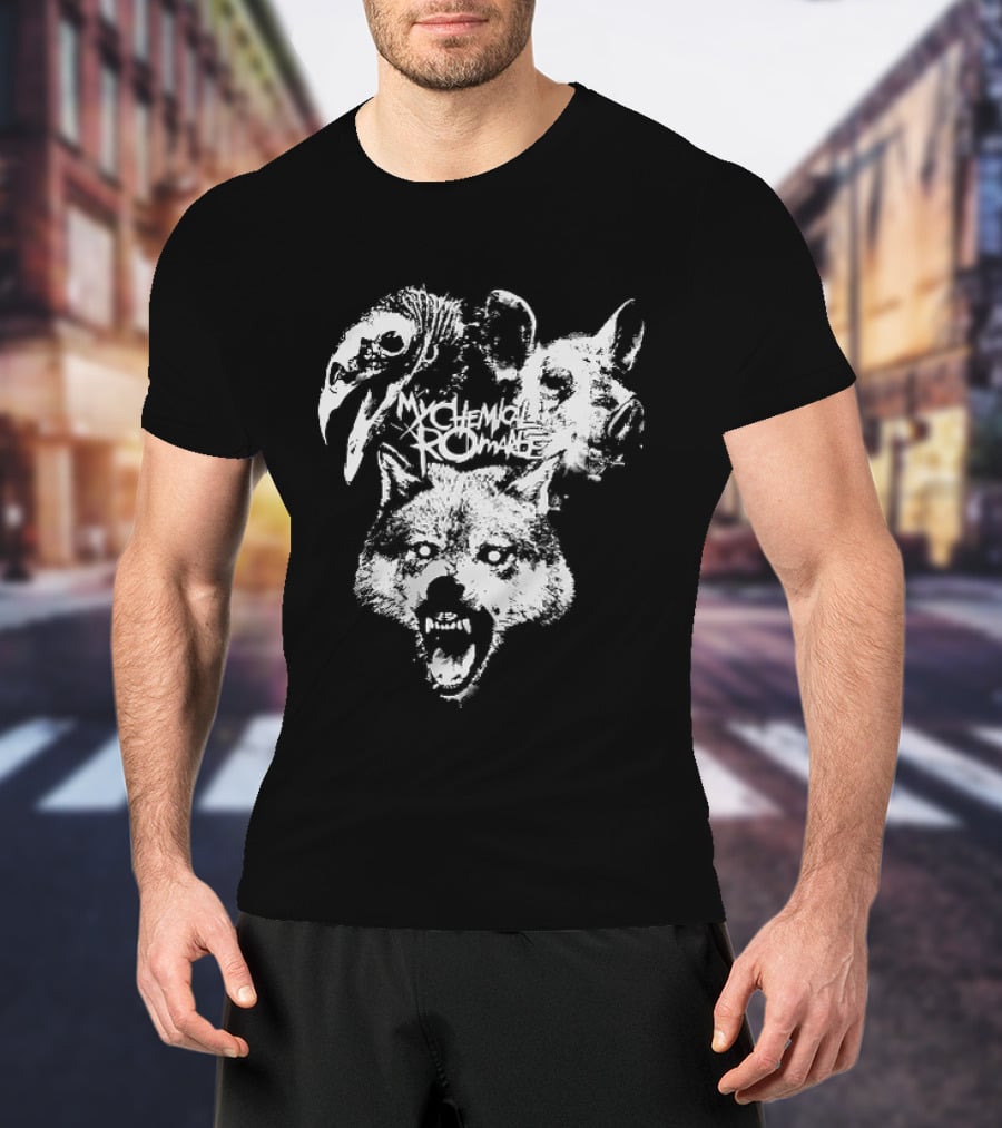 MCR Washington 2026 Tour Mask Animal Faces T-Shirt