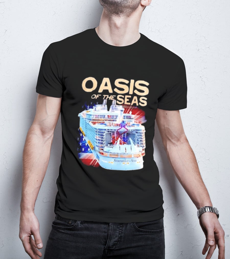 Oasis Of The Seas Symphony Cruise Ship American Flag T-Shirt