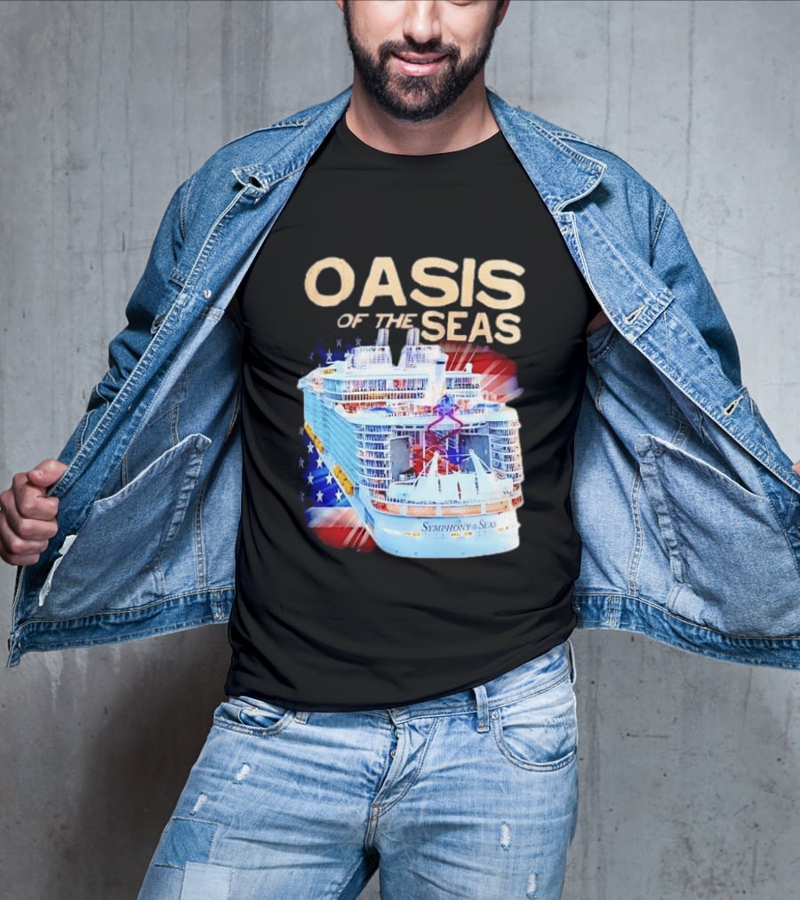 Oasis Of The Seas Symphony Cruise Ship American Flag T-Shirt