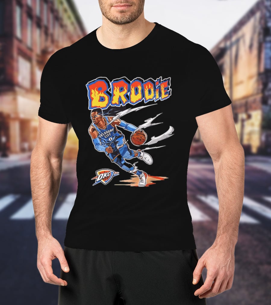 Brodie Russell Westbrook Oklahoma City Thunder OKC NBA Basketball T-Shirt