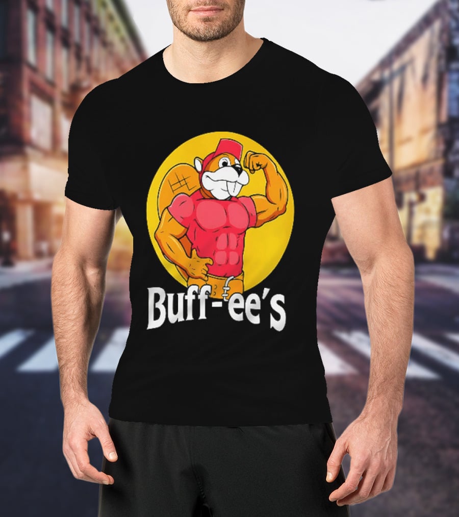 Buff Ee's Muscle Buc Ee's Beaver Fitness T-Shirt