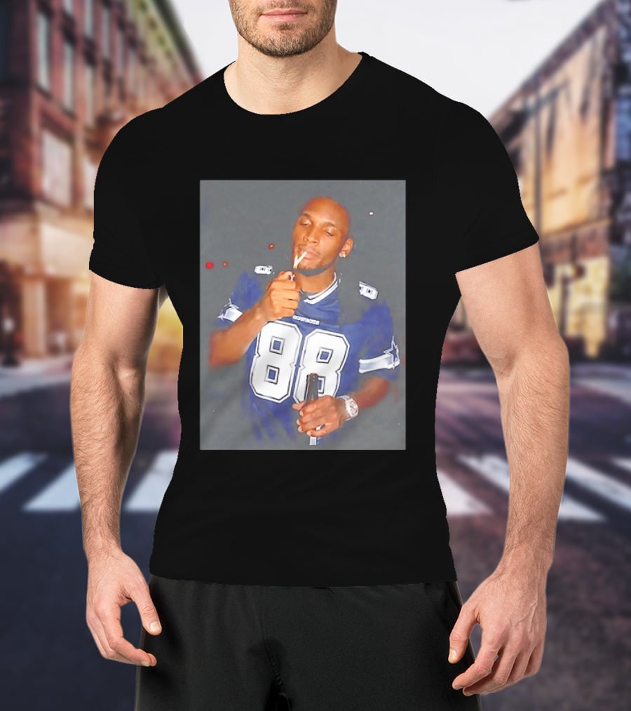 CeeDee Lamb Dallas Cowboys 88 Jersey Holding Beer Smoking T-Shirt