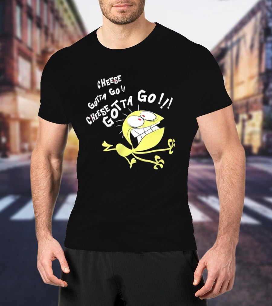 Cheese Gotta Go!! Yellow Cartoon Imaginary Friend T-Shirt