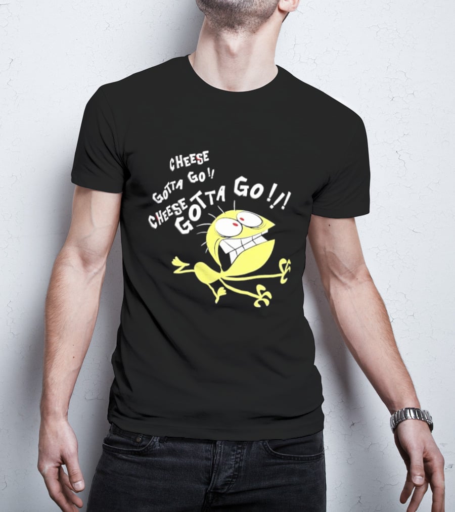 Cheese Gotta Go!! Yellow Cartoon Imaginary Friend T-Shirt