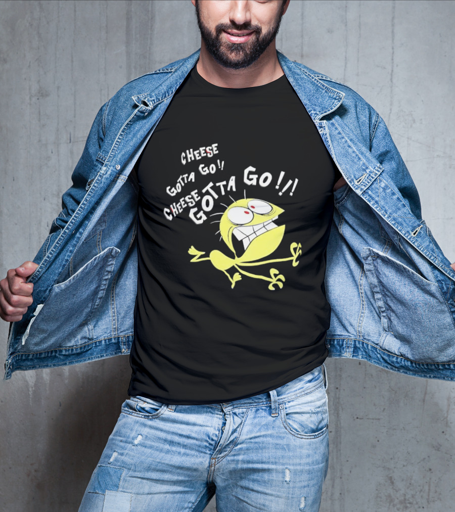 Cheese Gotta Go!! Yellow Cartoon Imaginary Friend T-Shirt