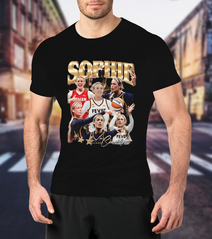 Sophie Cunningham Indiana Fever Basketball Star Collage T-Shirt
