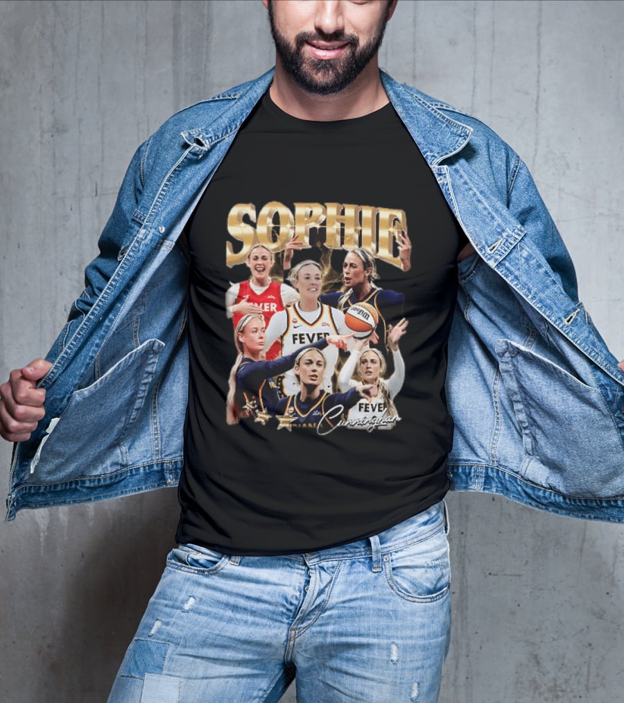 Sophie Cunningham Indiana Fever Basketball Star Collage T-Shirt