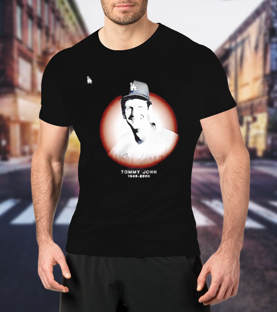 Tommy John 1943 2026 Memorial Baseball LA Dodgers T-Shirt
