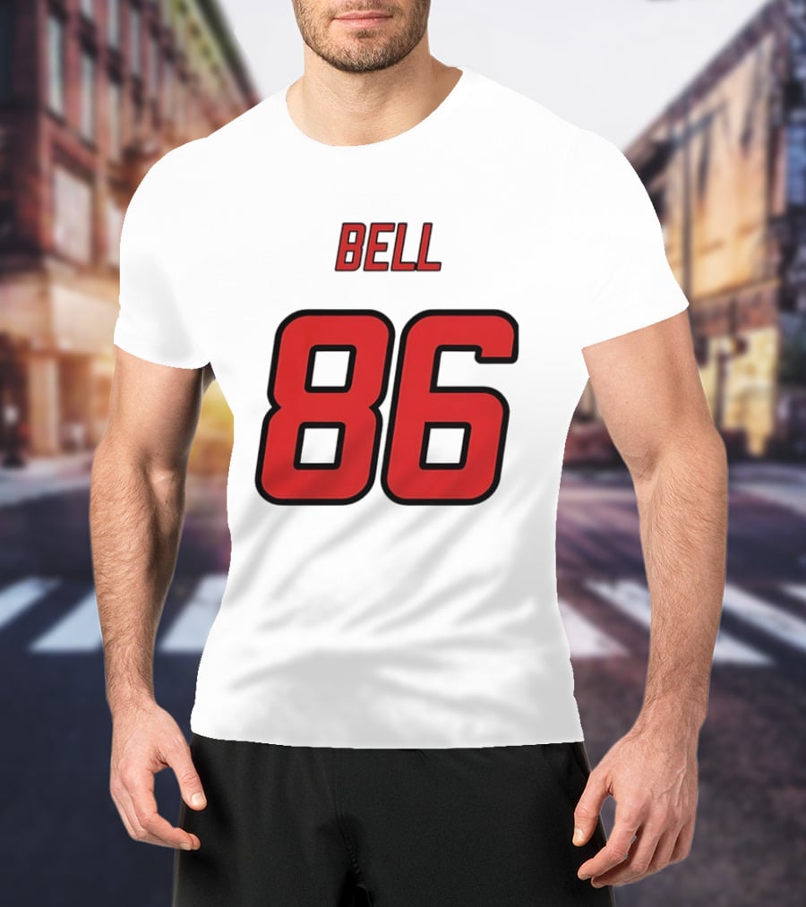 Bell 86 Red Jersey Number Sports T-Shirt
