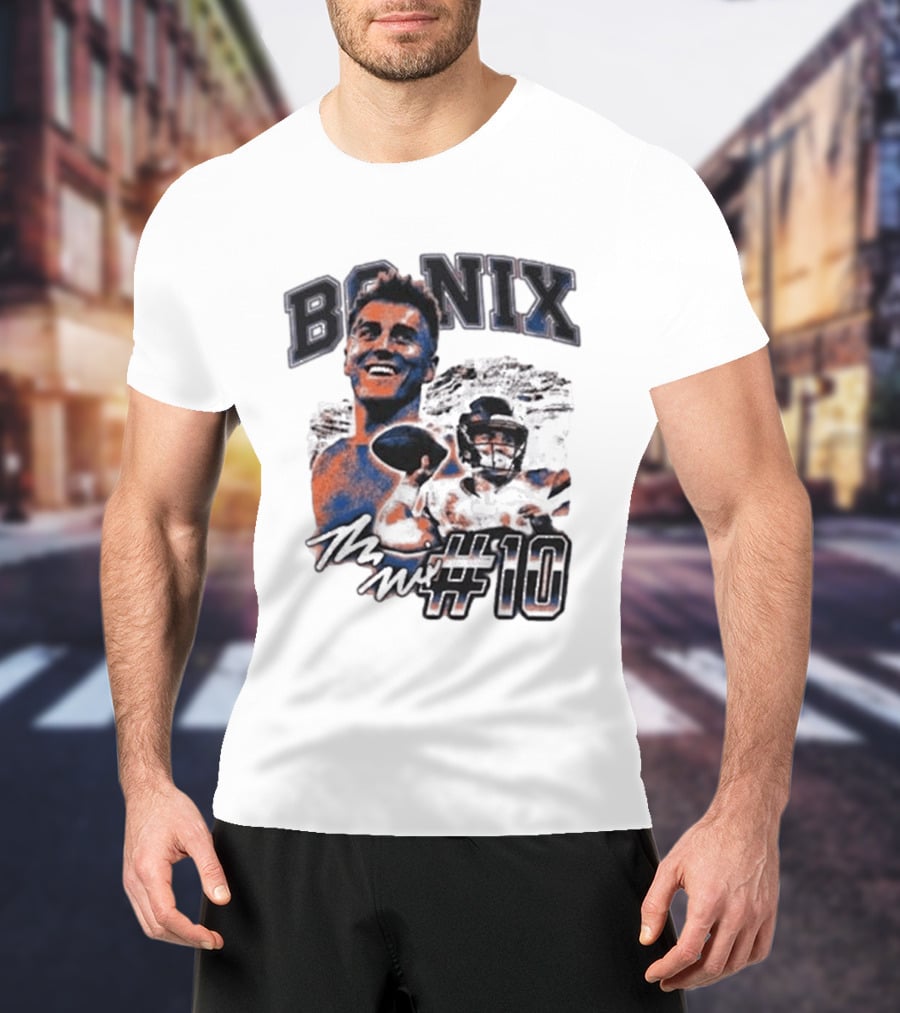 Bo Nix Number 10 Football Player T-Shirt