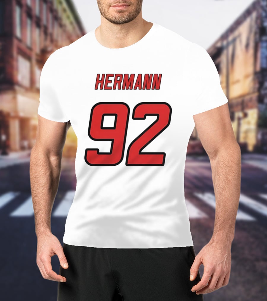 Hermann 92 Red Lettering Athletic Jersey T-Shirt