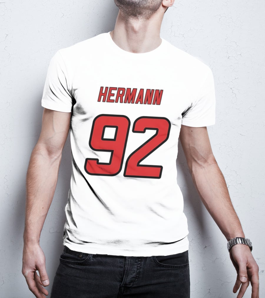 Hermann 92 Red Lettering Athletic Jersey T-Shirt