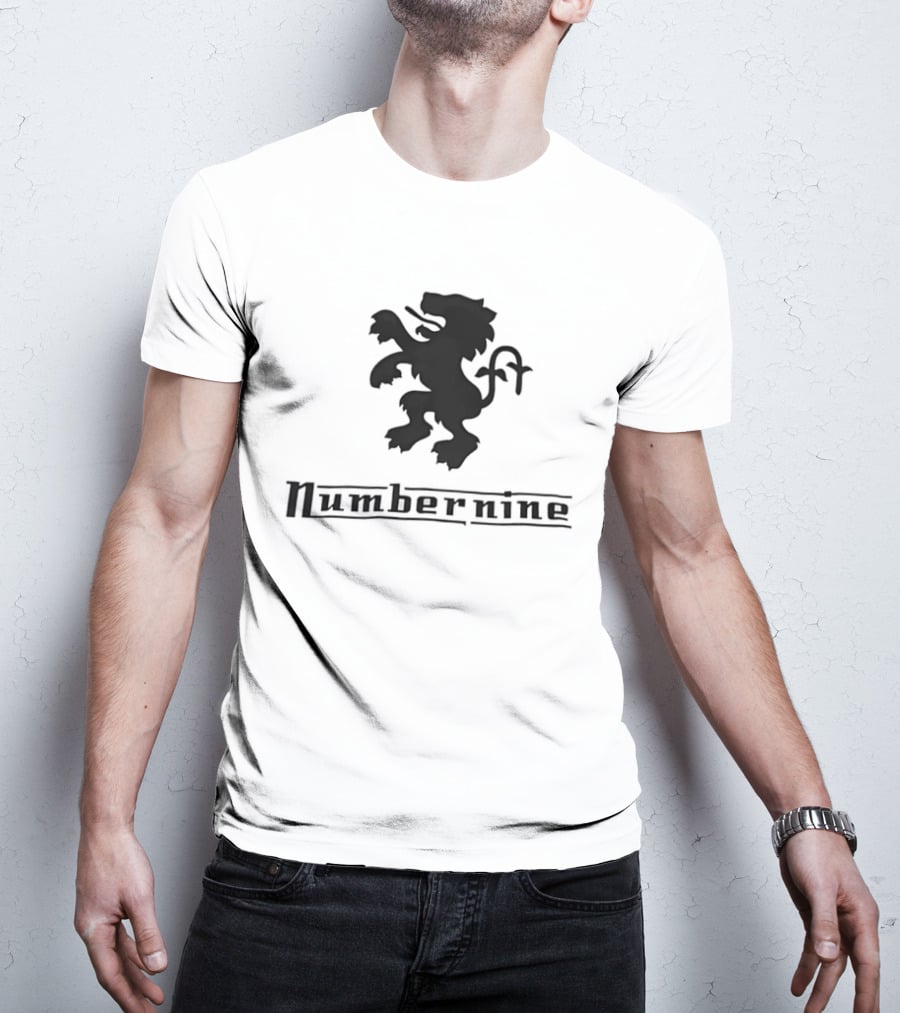 Numbernine Black Heraldic Lion T-Shirt
