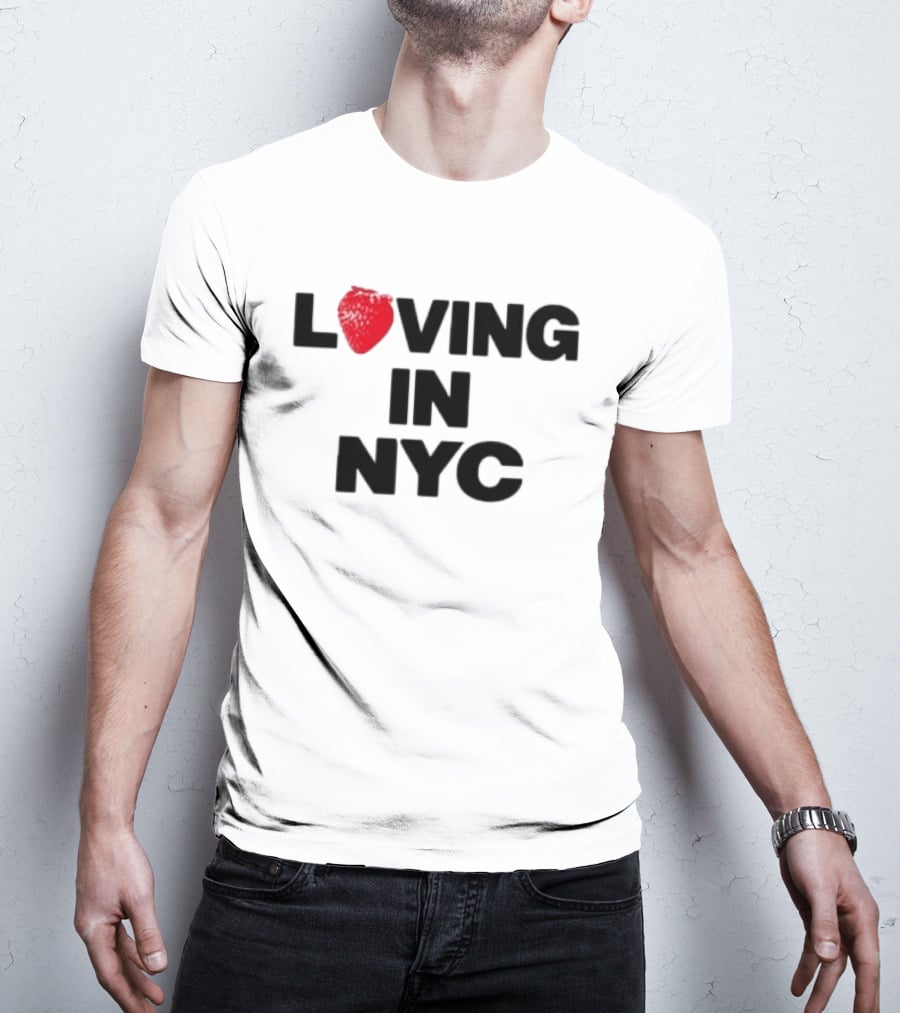 Olivia Dean Loving In NYC Tour 2026 Strawberry Heart Edition T-Shirt