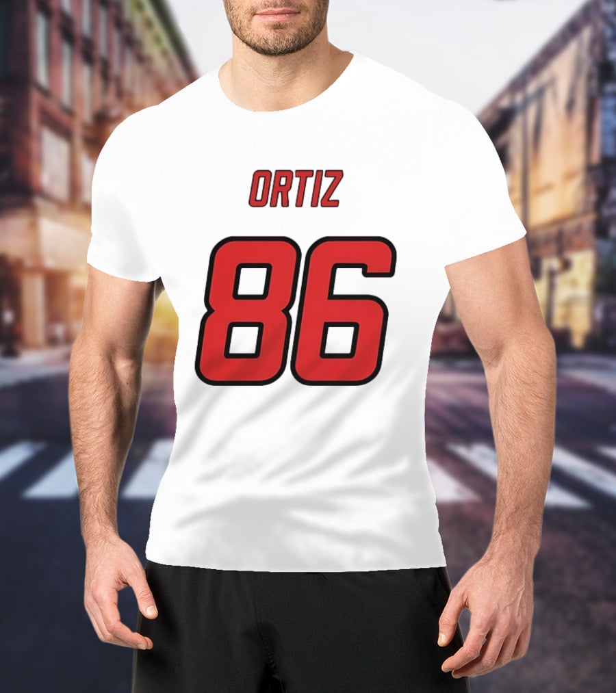 Ortiz Red 86 Jersey Number T-Shirt