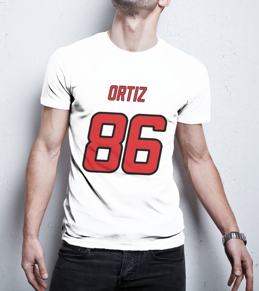 Ortiz Red 86 Jersey Number T-Shirt