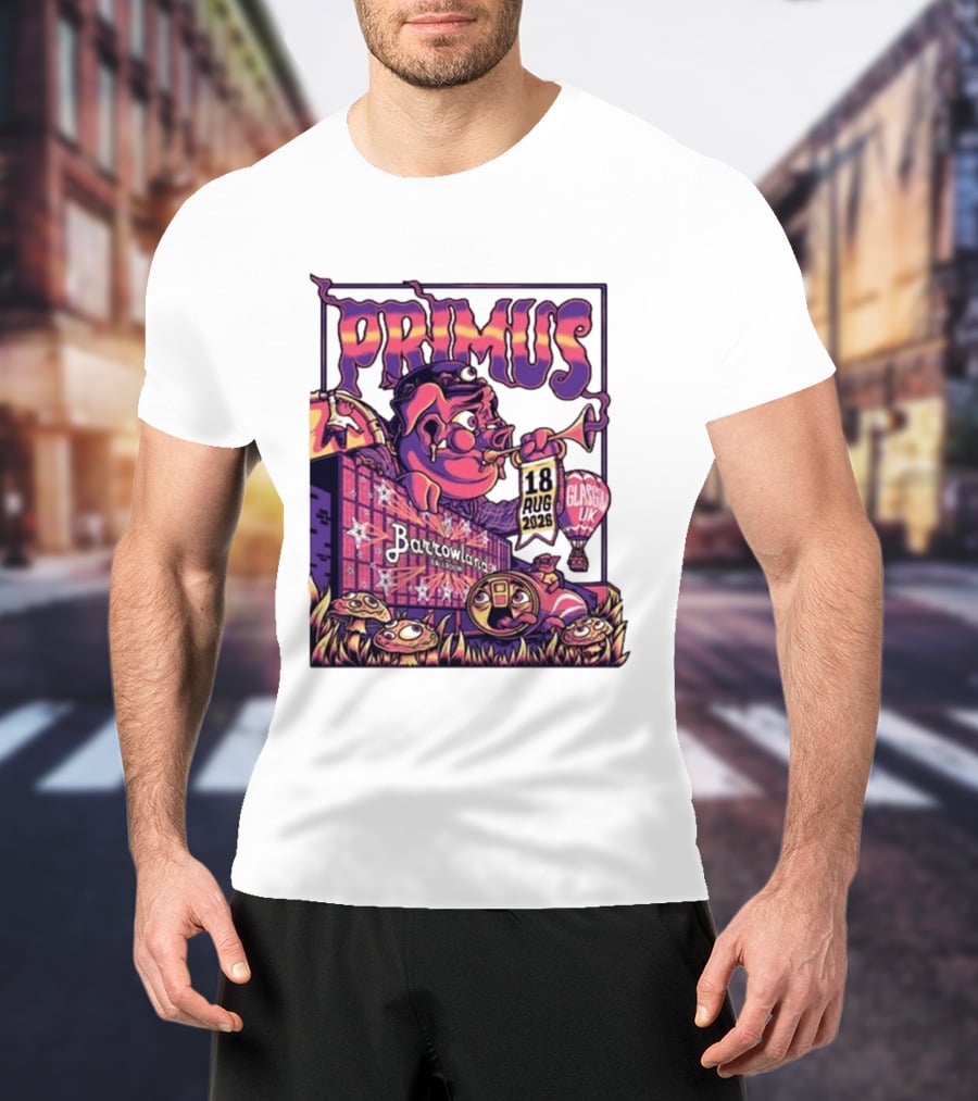 Barrowland Ballroom Primus Concert August 18 2026 Glasgow UK Animated Music Event T-Shirt
