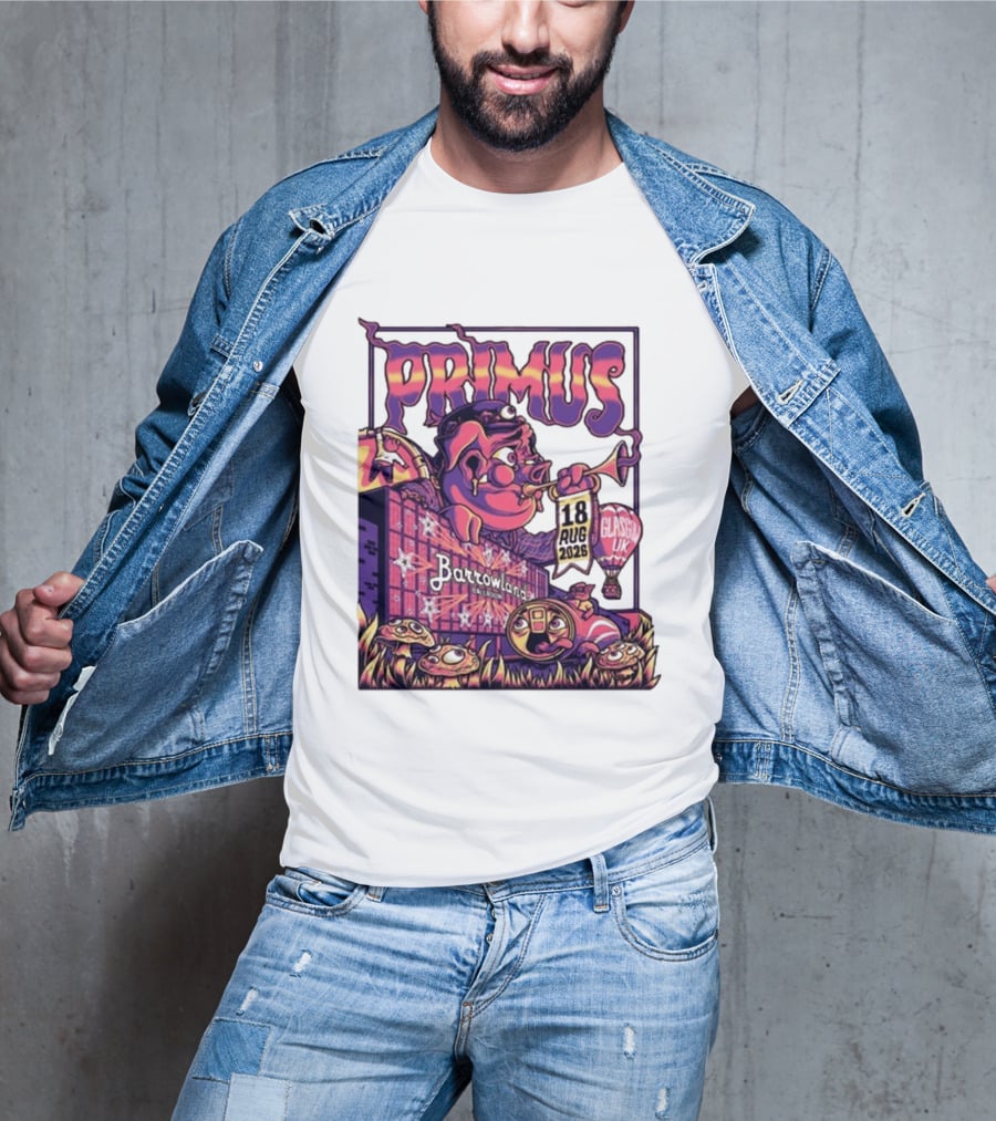 Barrowland Ballroom Primus Concert August 18 2026 Glasgow UK Animated Music Event T-Shirt