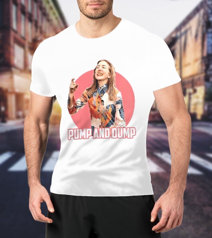 Pump And Dump Woman With Cigarette Retro Style Collage T-Shirt