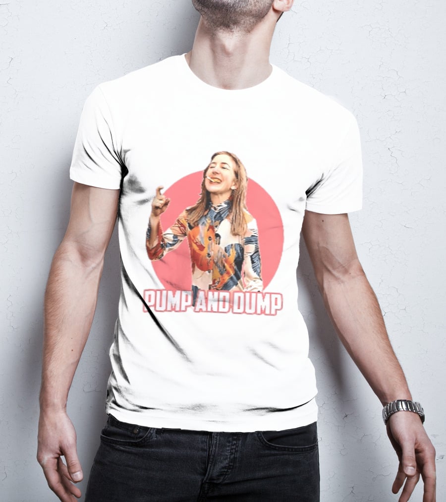 Pump And Dump Woman With Cigarette Retro Style Collage T-Shirt