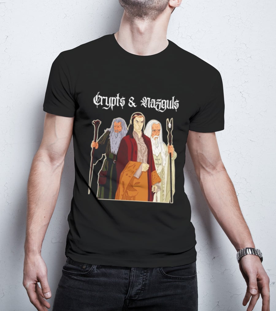 Crypts & Nazguls Dark Wizards Fantasy T-Shirt