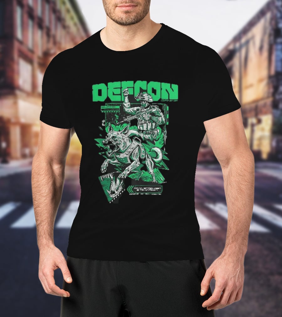 Defcon Tactical K9 Train Stronger Bite Harder Dog Soldier Night Vision T-Shirt