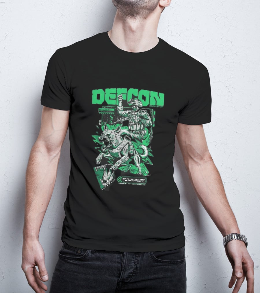 Defcon Tactical K9 Train Stronger Bite Harder Dog Soldier Night Vision T-Shirt