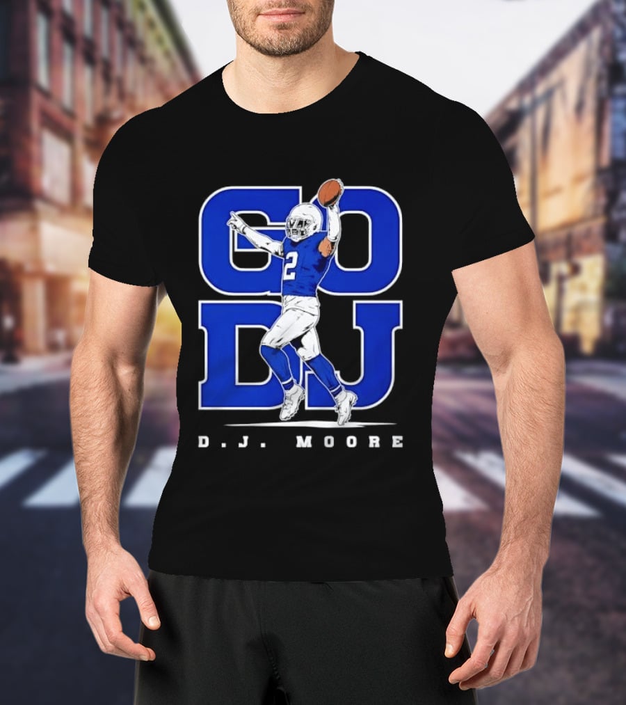 GO DJ D.J. Moore Football Player Buffalo Sports Blue 2 T-Shirt