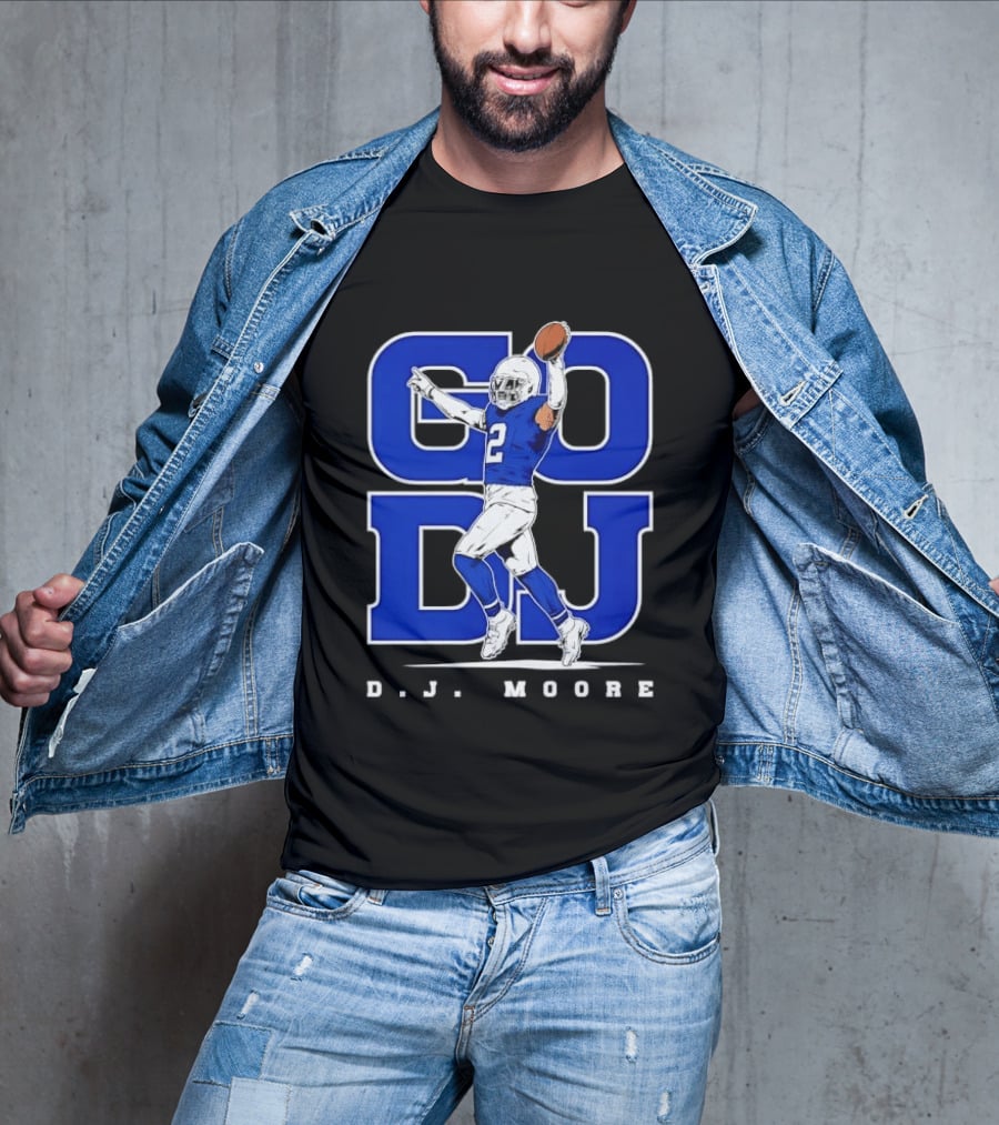 GO DJ D.J. Moore Football Player Buffalo Sports Blue 2 T-Shirt