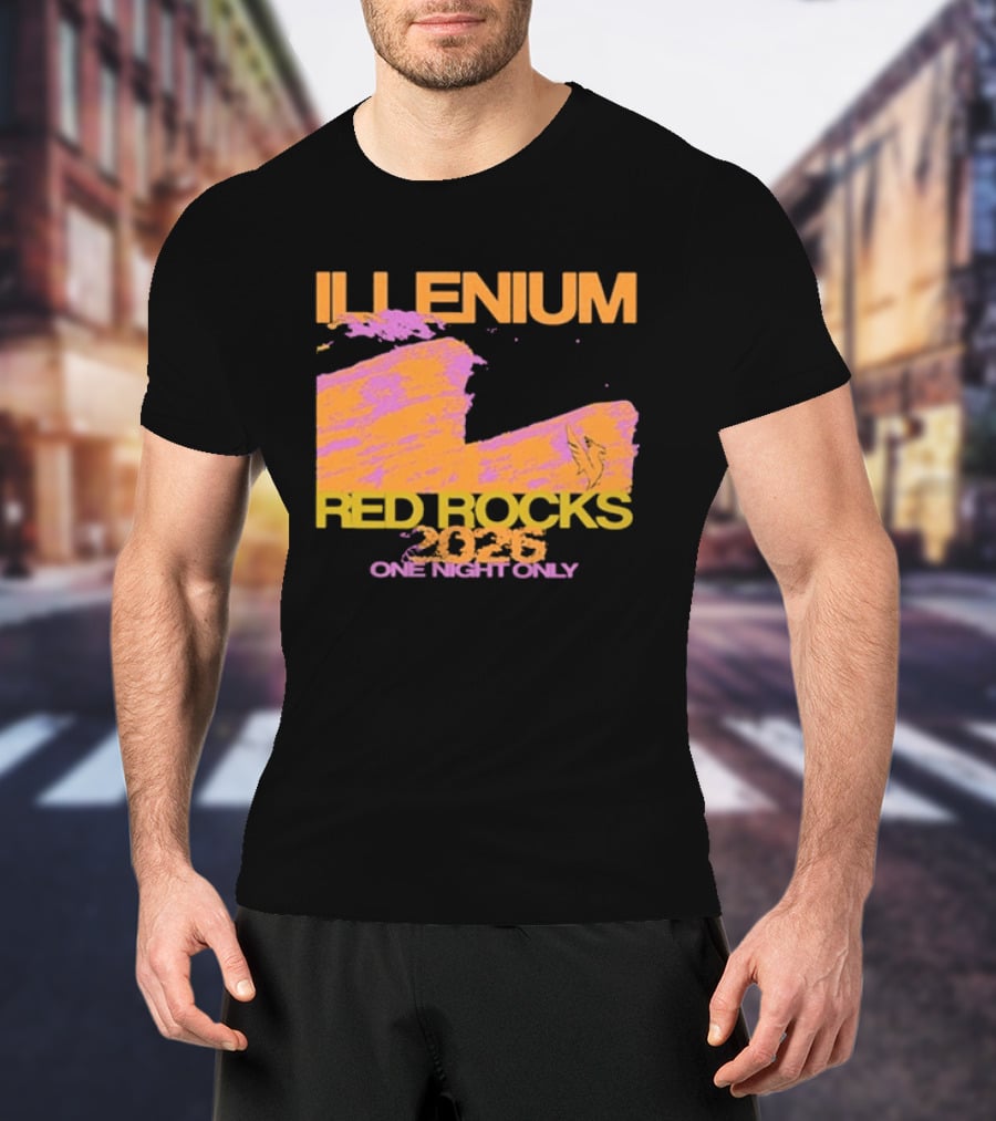 ILLENIUM Red Rocks 2026 One Night Only Event August 19 T-Shirt