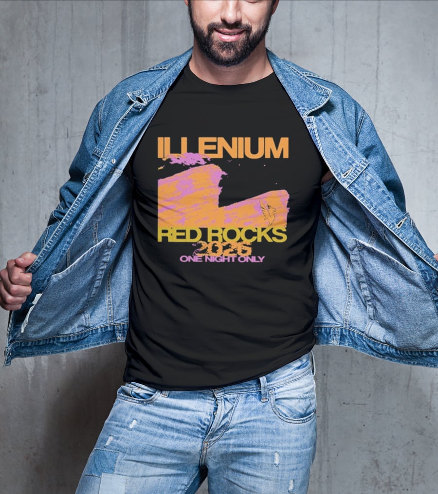 ILLENIUM Red Rocks 2026 One Night Only Event August 19 T-Shirt