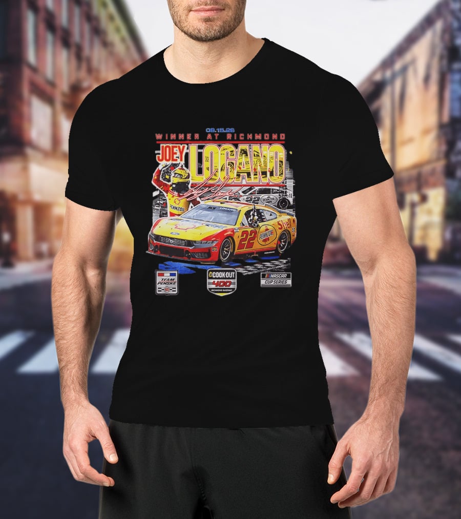 Joey Logano Winner At Richmond 2026 Team Penske Cookout 400 NASCAR Cup Series T-Shirt
