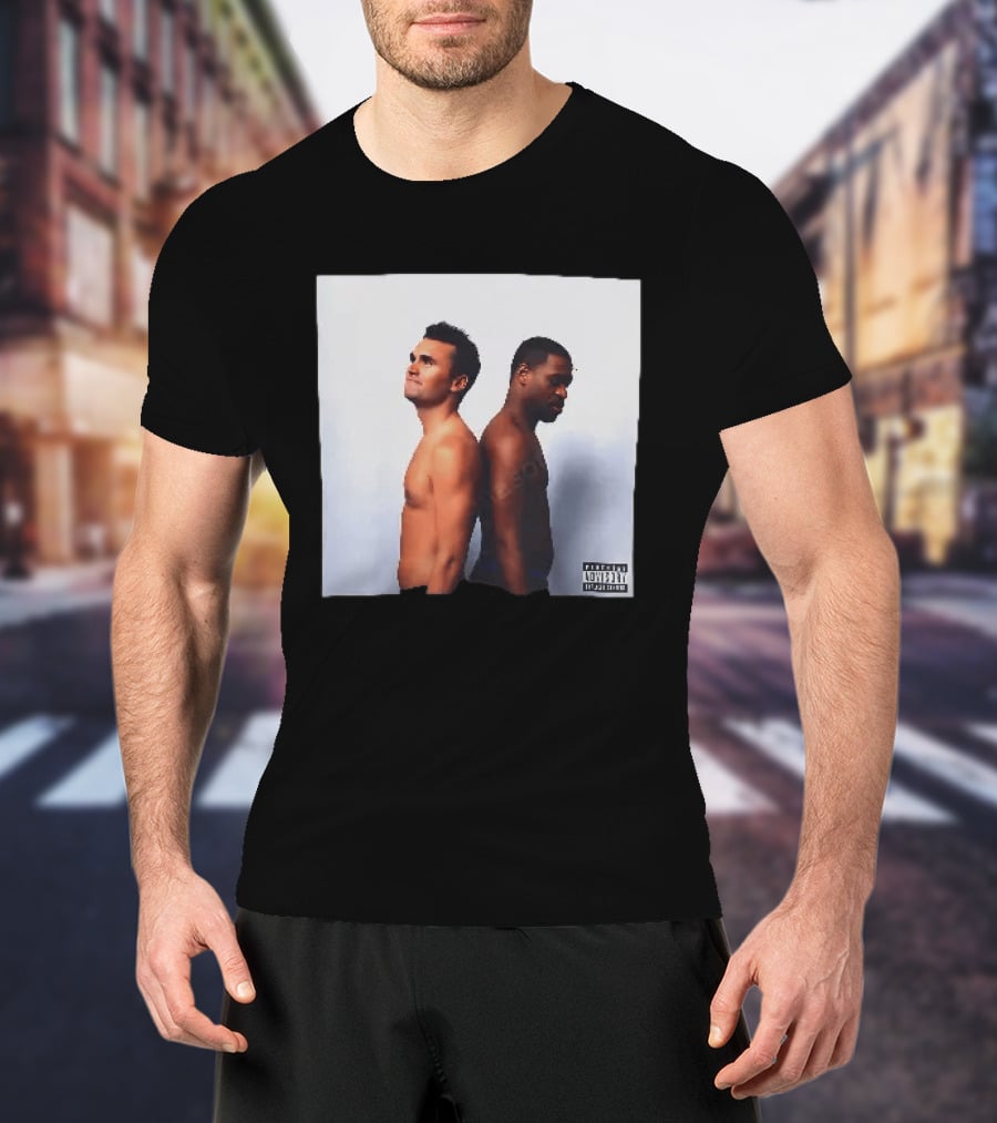 Kirk X Floyd Parental Advisory Album Cover Featuring Two Men Back To Back T-Shirt