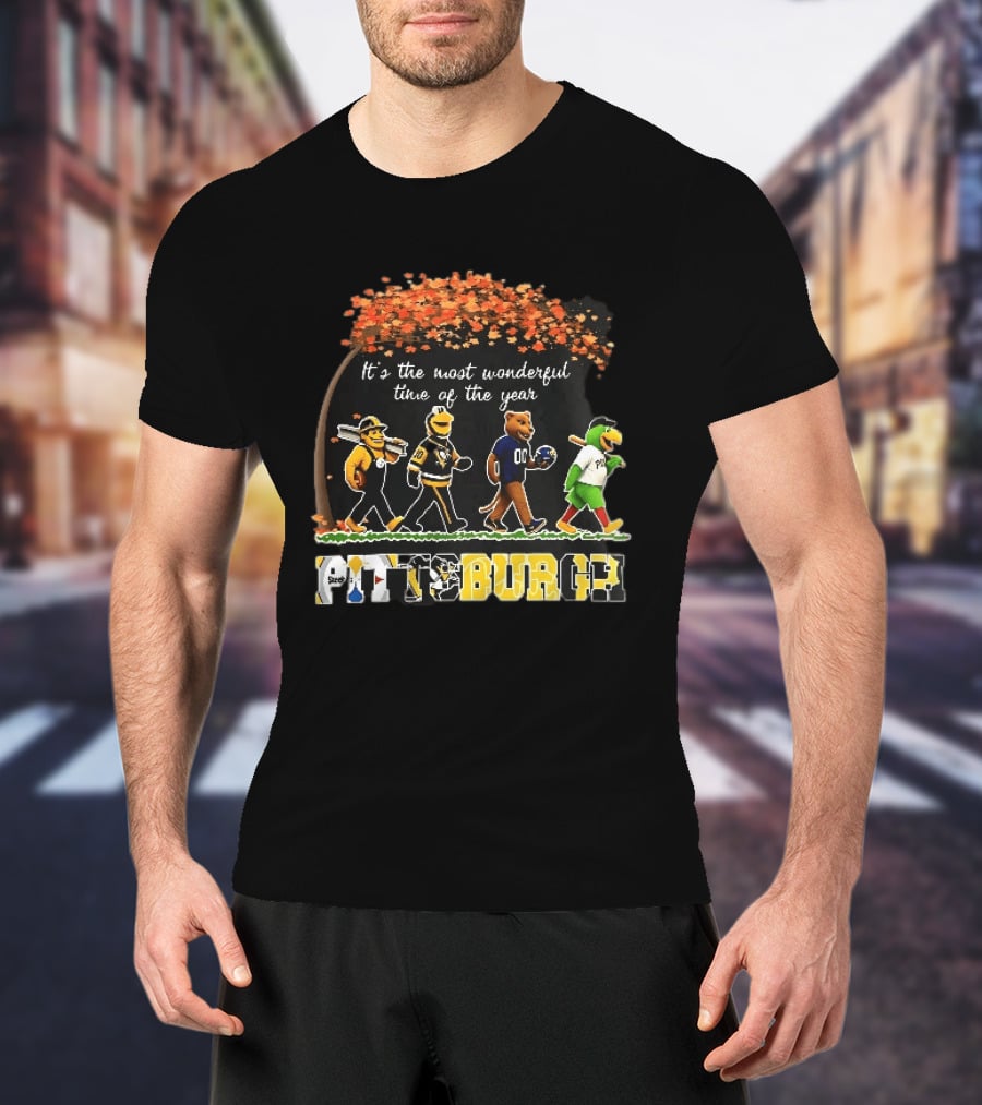 Pittsburgh Steelers Penguins Pirates It's The Most Wonderful Time Of Year Autumn T-Shirt