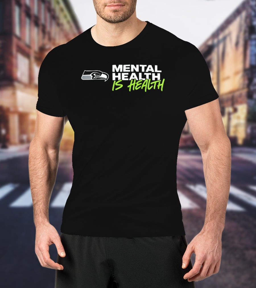 Seattle Seahawks Mental Health Is Health Bird Head T-Shirt