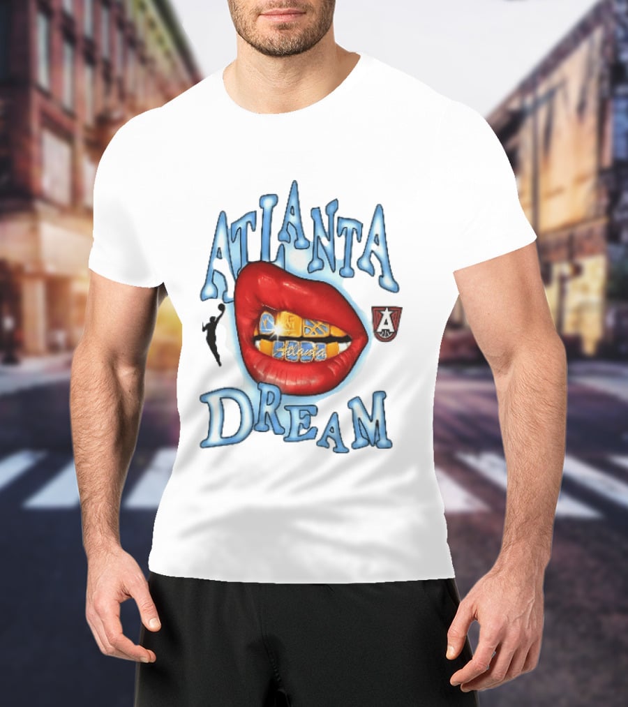 Atlanta Dream Red Lips Gold Grillz WNBA Player T-Shirt